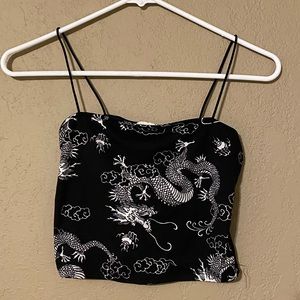 Dragon Crop Top Spaghetti Straps
